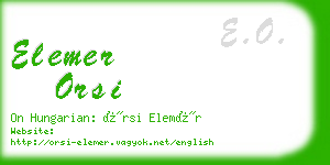 elemer orsi business card